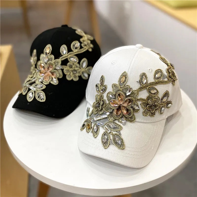 European And American Style Casual All-match Gold Silk Flower Cowboy Hat Bigbuy