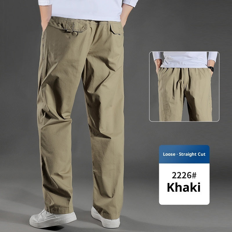 Men's Overalls Cotton Loose Casual Pants Straight Trousers Bigbuy