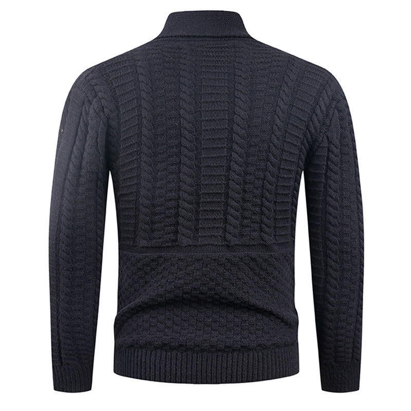 New Men's Long-sleeve Cardigan Sweater Coat Plus-sized Bigbuy