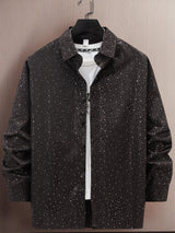 Polka Dot Bronzing Printed Casual Long Sleeve Shirt Bigbuy