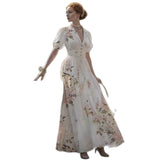 Women's Palace Style Printed Dress High Waist Bigbuy