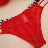 Women's Sexy Push-up Lingerie Set, Red Bigbuy