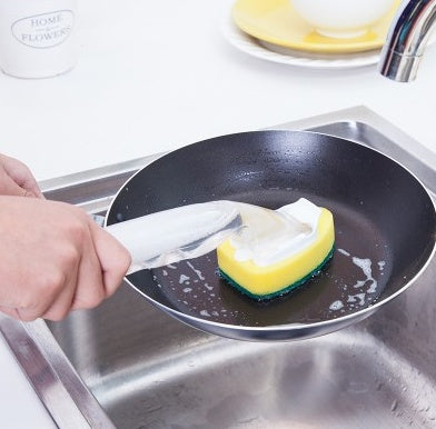 New Injection Water Brush Cleaning Non-stick Kitchen Oil Pot Brush Sponge Tableware Brush Odorless Cleaning Promotion Bigbuy
