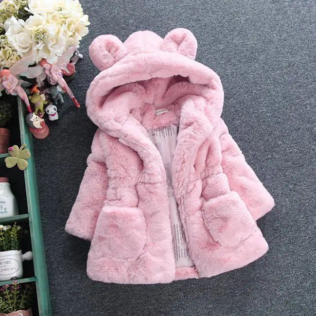 A girl's fur coat for autumn and winter Bigbuy