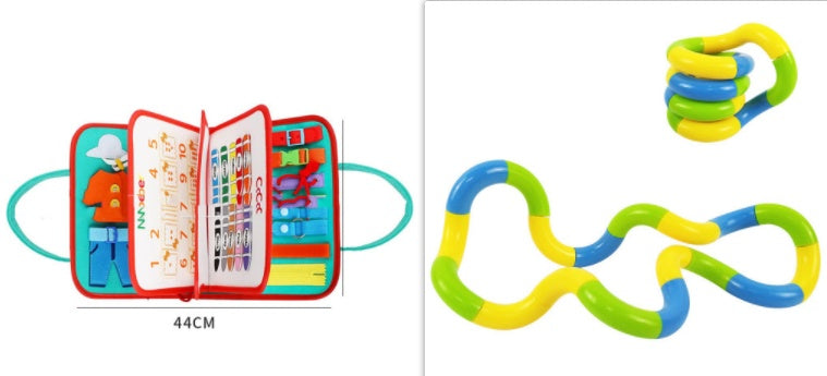 New Busy Book Children's Busy Board Dressing And Buttoning Learning Baby Early Education Preschool Sensory Learning Toy Bigbuy