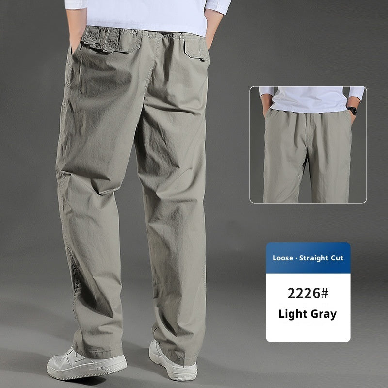 Men's Overalls Cotton Loose Casual Pants Straight Trousers Bigbuy