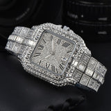 Men's Square Fashion Trend Full Diamond Watch Bigbuy
