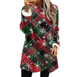 Snowman Digital Printing Casual Wide-sleeved Velvet Loose Sweater Bigbuy