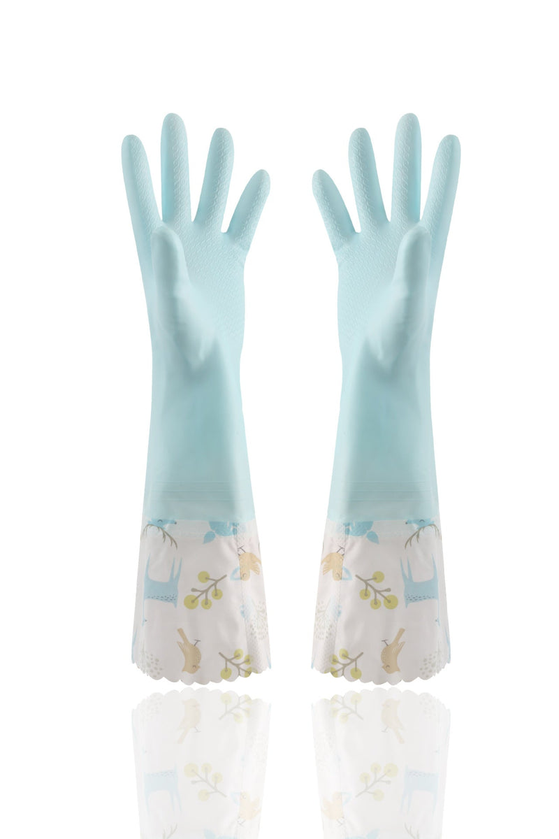 Cleaning Rubber Single Layer Thin Extended Waterproof Gloves Bigbuy