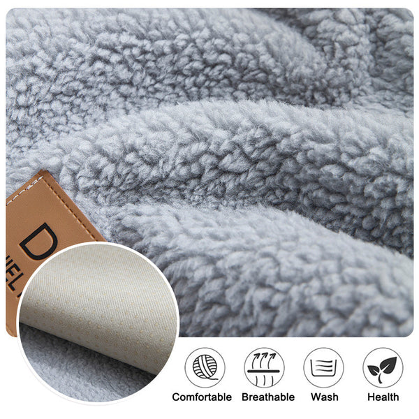 Modern Solid Color Winter Lamb Wool Sofa Towel Thicken Plush Soft And Smooth Sofa Covers For Living Room Anti-slip Couch Cover Bigbuy