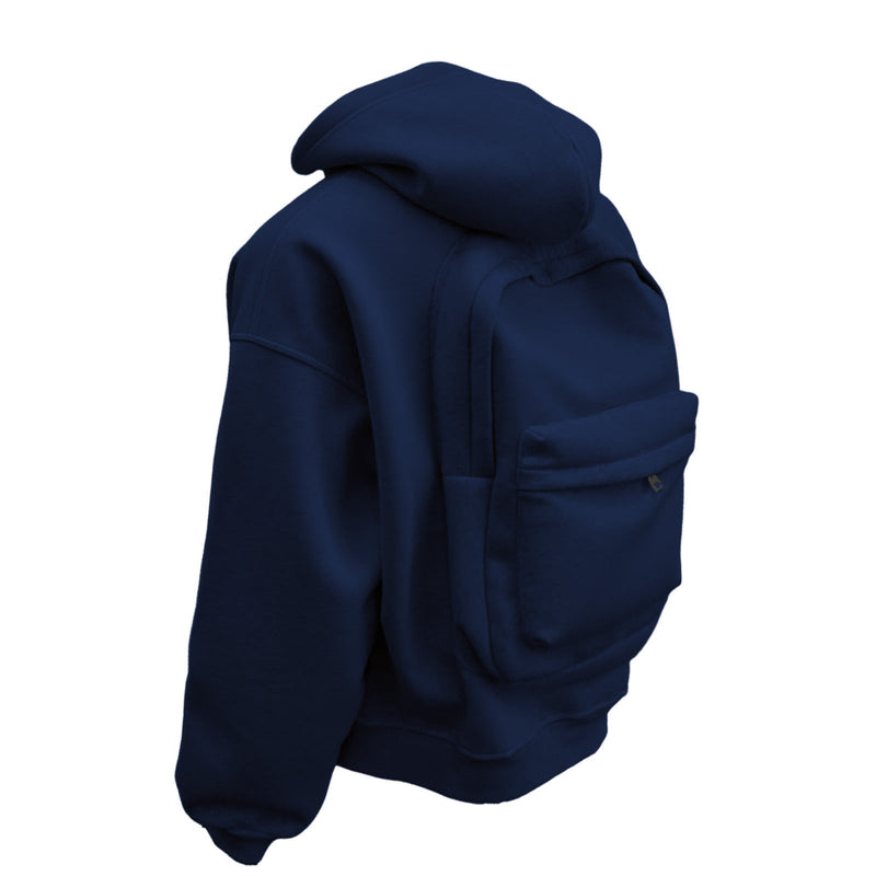 Backpack Men's Loose Sports And Leisure Hooded Zipper Sweatshirt Bigbuy
