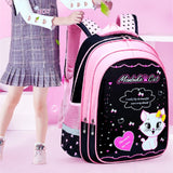 Kids School Cute Cat Print Backpack Bigbuy