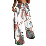 Peacock Positioning Printing Women's Pants Bigbuy