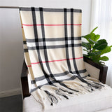 Cashmere-like Plaid Warm Shawl Scarf Unisex All-matching Bigbuy