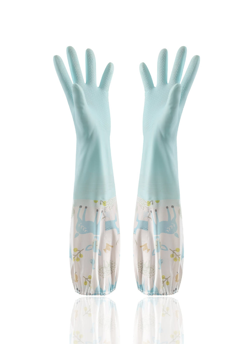 Cleaning Rubber Single Layer Thin Extended Waterproof Gloves Bigbuy