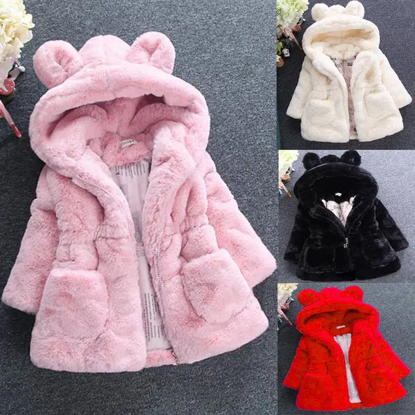 A girl's fur coat for autumn and winter Bigbuy