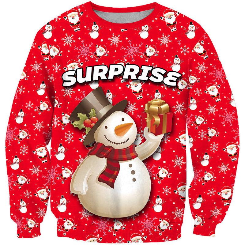 Autumn New 3D Printed Casual Round Neck Men's Sweater Bigbuy