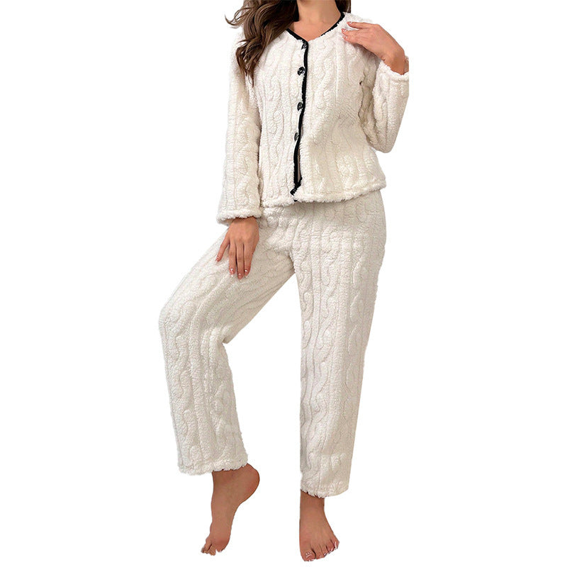 Cardigan Long Sleeve Pants Suit High-end Homewear Can Be Worn Outside Bigbuy