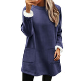 Snowman Digital Printing Casual Wide-sleeved Velvet Loose Sweater Bigbuy