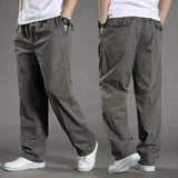 Men's Overalls Cotton Loose Casual Pants Straight Trousers Bigbuy