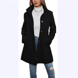 Fashion Casual Autumn And Winter Thick Long Sleeve Woolen Long Thick Coat Bigbuy