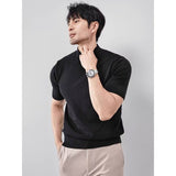 Knitwear Men's Ice Silk Half Turtleneck Solid Color Bigbuy