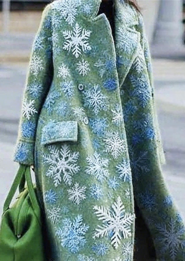 Women's New Long Sleeved Large Woolen Overcoat Bigbuy