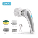 Electric Cleaning Brush 4 In 1 Spinning Scrubber Handheld Electric Cordless Cleaning Brush Portable Bigbuy