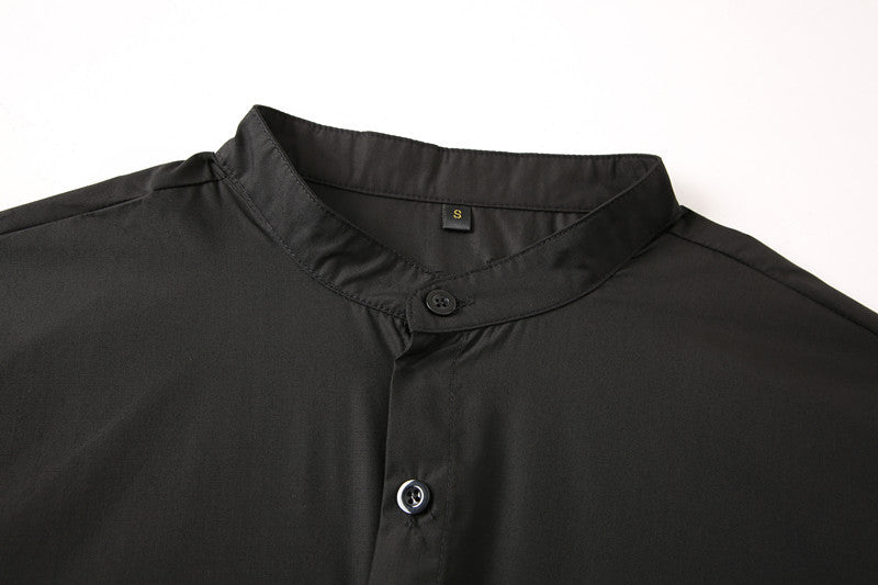 Teenage Men's Stand-up Collar Shirt Bigbuy