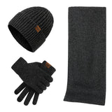 Thermal Knitting Hat Scarf And Gloves Three-piece Set Bigbuy
