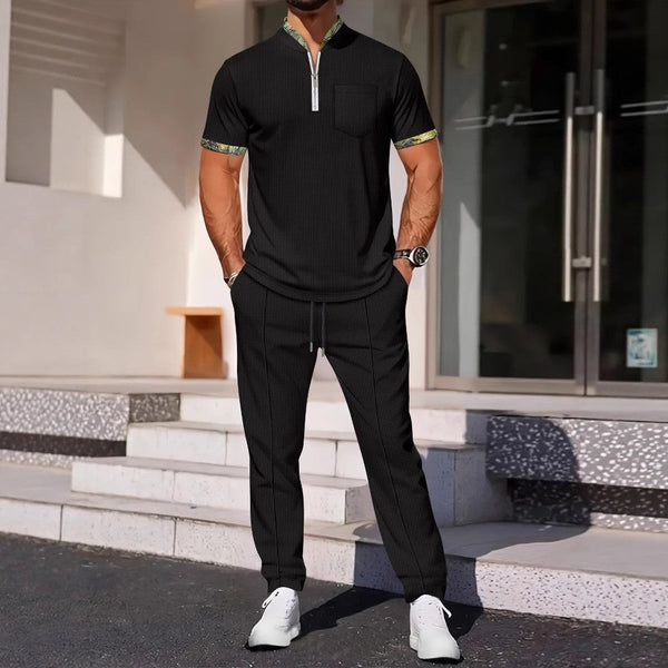 Men's Color Matching Casual Sports Suit Bigbuy