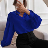 Women's Long-sleeved Single-row Button Loose Top Bigbuy