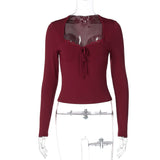 Women's Lace Fashion Hot Girl Skinny Slimming Top Bigbuy