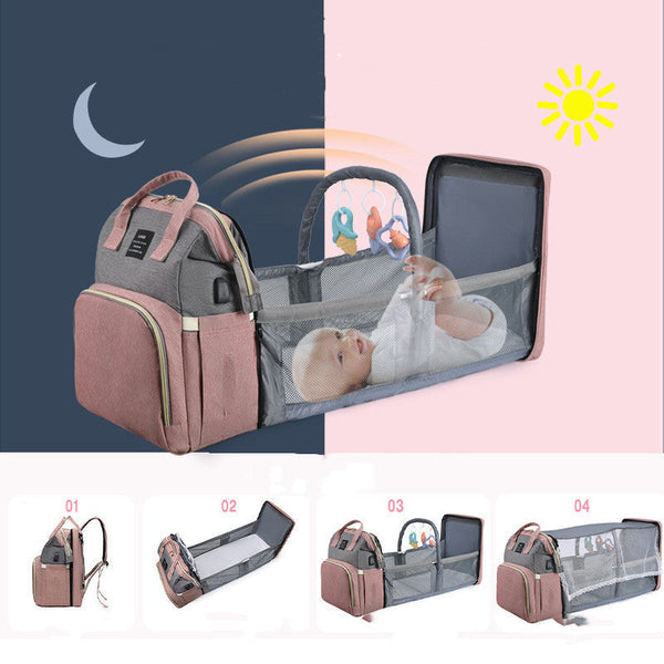 New Mummy Baby Crib Backpack Large Capacity Out Milk Insulated Bag Women Bigbuy