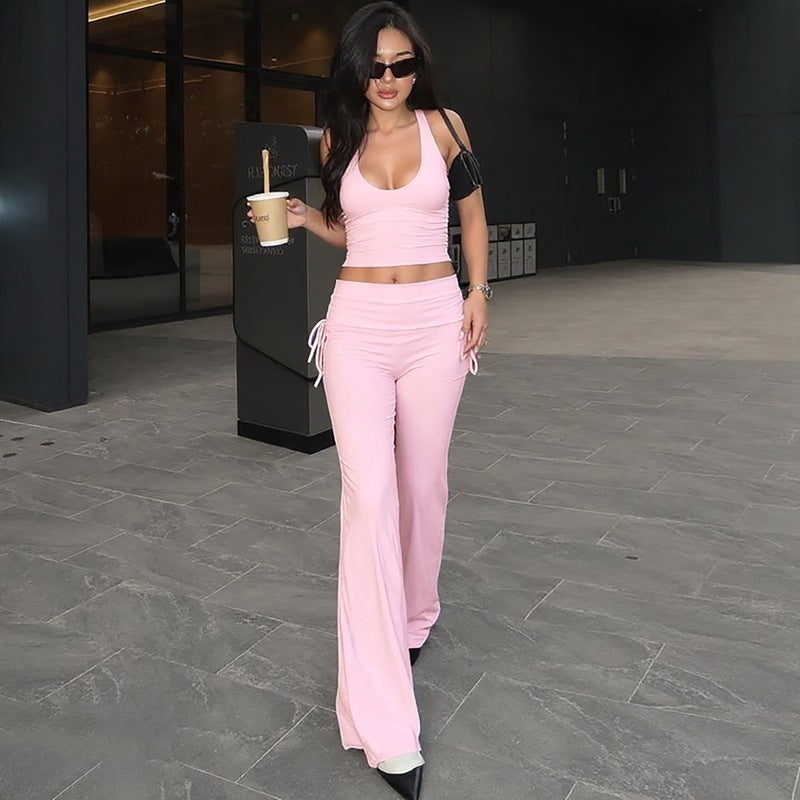 Fashion Casual Vest Slim-fit Solid Color Trousers Suit Bigbuy