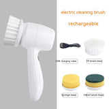 Electric Cleaning Brush 4 In 1 Spinning Scrubber Handheld Electric Cordless Cleaning Brush Portable Bigbuy