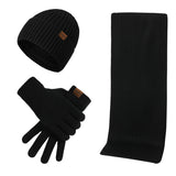 Thermal Knitting Hat Scarf And Gloves Three-piece Set Bigbuy
