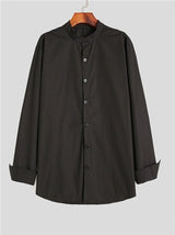 Teenage Men's Stand-up Collar Shirt Bigbuy