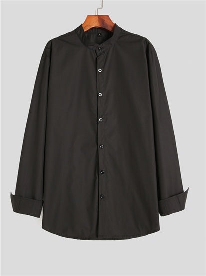 Teenage Men's Stand-up Collar Shirt Bigbuy
