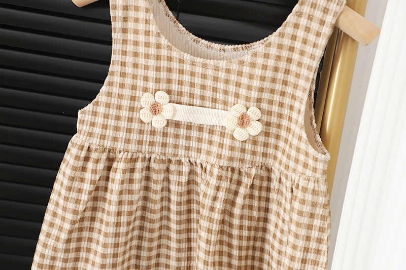 Baby Girl Round-neck Long-sleeved Dress Suit Bigbuy