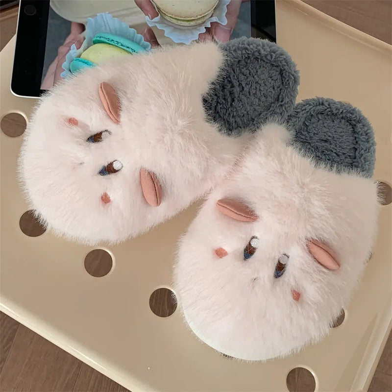 Cute Cartoon Cotton Slippers Female Student Winter Bigbuy