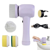 Electric Cleaning Brush 4 In 1 Spinning Scrubber Handheld Electric Cordless Cleaning Brush Portable Bigbuy