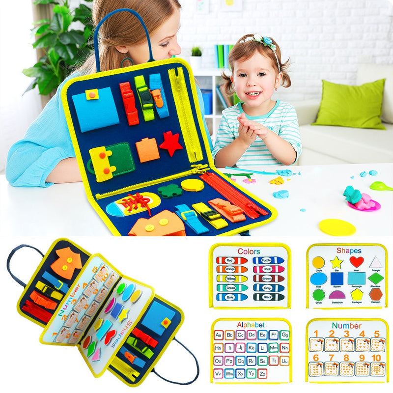 New Busy Book Children's Busy Board Dressing And Buttoning Learning Baby Early Education Preschool Sensory Learning Toy Bigbuy