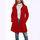 Fashion Casual Autumn And Winter Thick Long Sleeve Woolen Long Thick Coat Bigbuy