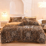 Luxury Thick Fleece Duvet Cover Queen King Winter Warm Bed Quilt Cover Pillowcase Fluffy Plush Shaggy Bedclothes Bedding Set Winter Body Keep Warm Bigbuy