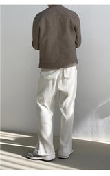 Men's Loose Solid Color Corduroy Ankle-tied Casual Pants Bigbuy
