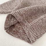 Infant Baby Girl Mixed Color Thick Needle Pullover Pants Pullover Fur Ball Knitted Hat 3-piece Set Bigbuy