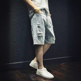 Ripped Denim Outer Wear Fifth Pants Bigbuy