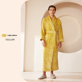 Extended Autumn And Winter Coral Fleece Bathrobe Bigbuy
