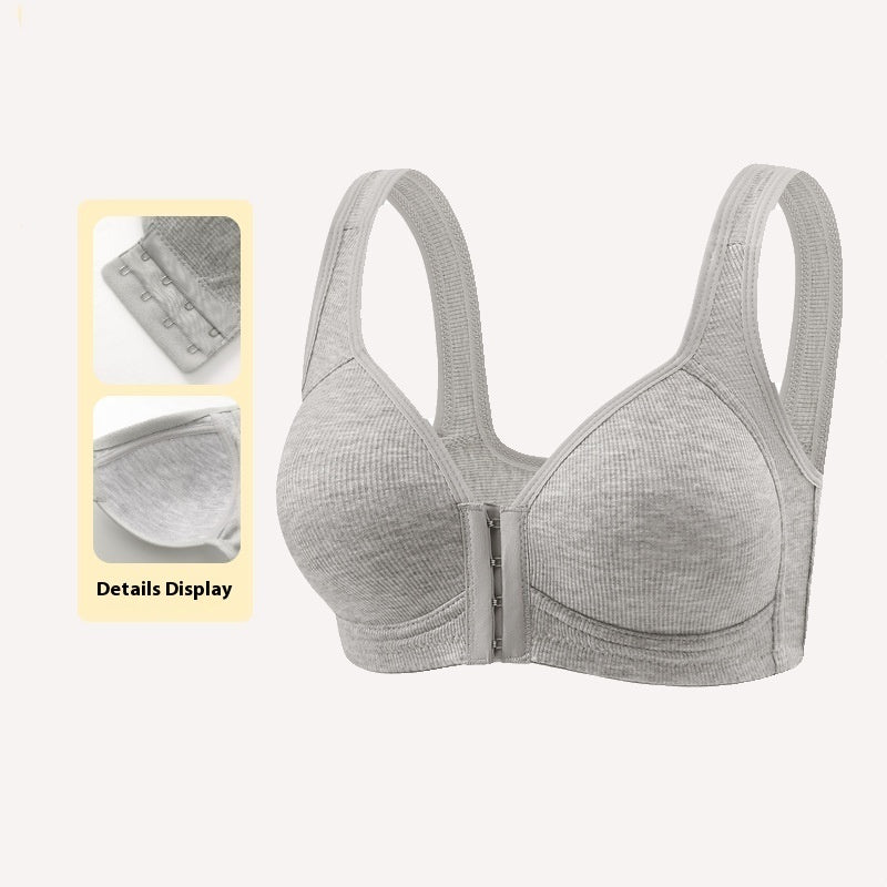 Full Cup Inner Without Steel Ring Wide Shoulder Vest Type Front Closure Bra Bigbuy